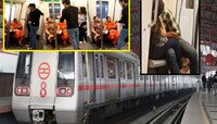 Delhi Metro मध्ये कपलचा रोमान्स पाहून काकूंचा पारा चढला; ''शर्म करो नहीं तो...''