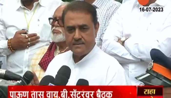 NCP Prafull Patel interacts with media after meet with Sharad Pawar