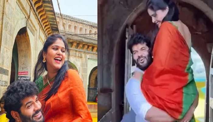 तुझ्यात जीव रंगला! राणादा पाठकबाईंना उचलून चढला जेजूरीच्या पायऱ्या.. Video व्हायरल