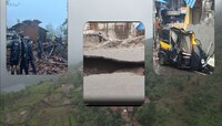 मुसळधार पावसामुळं हाहाकार; रायगडमध्ये दरड कोसळली, पिंपरीत रस्ता खचला