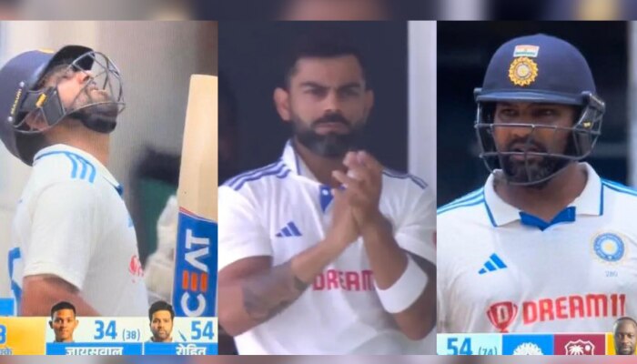 IND vs WI : रोहित शर्माचं यश विराटला पचेना? हिटमॅनच्या अर्धशतकानंतर झालं असं की...!