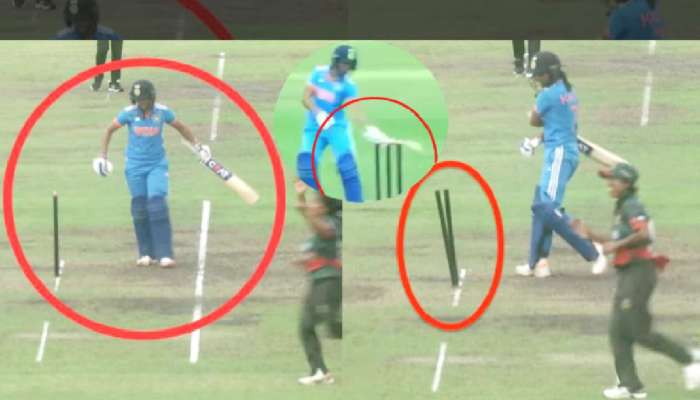 भारतीय कर्णधाराने बॅटने स्टम्प उडवले, पंचावर ओरडत मैदान सोडले; Video व्हायरल, नव्या वादाला फुटलं तोंड
