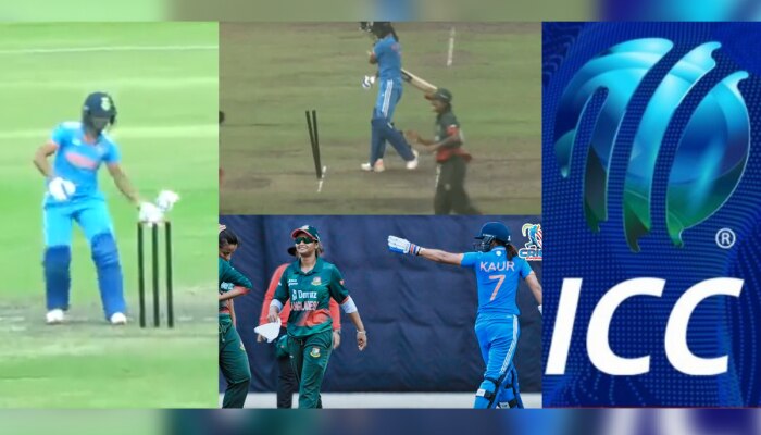 Harmanpreet Kaur : विकेट्सवर बॅट आदळणं हरमनप्रीतला पडलं महागात; ICC केली मोठी कारवाई