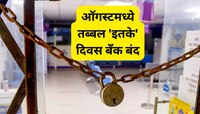 ऑगस्ट महिन्यात 'इतके' दिवस बँका बंद, गैरसोय टाळण्यासाठी आजच जाणून घ्या