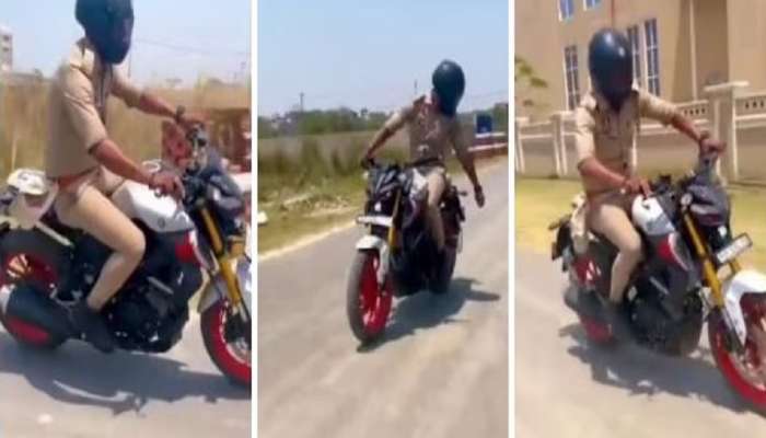 या किडे, मुंग्याना काय घाबरायचं? कॉन्स्टेबलला बाईकवर Insta Reel बनवणं पडलं महागात, SSP ची कारवाई