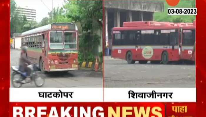 Mumbai BEST Bus Contract Workers On Strike Day Two