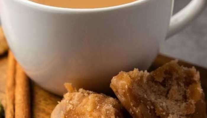 kitchen tips How to make jaggery tea at home with milk in marathi
