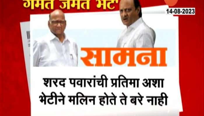 MP Sanjay Raut Criticize Sharad Pawar Meeing Ajit Pawar 