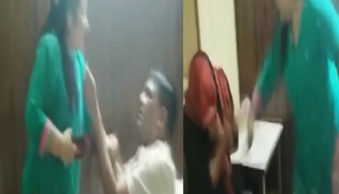 पती हॉटेलमध्ये दुसऱ्या महिलेसोबत करत होता रोमान्स, पत्नीने रंगेहाथ पकडल्यानंतर...Video Viral 