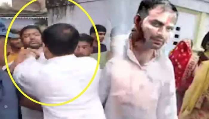 Video: नमस्कार केल्याने कार्यकर्त्याचा गळाच दाबला! लालू प्रसाद यादव यांच्या मुलाचा 'प्रताप'