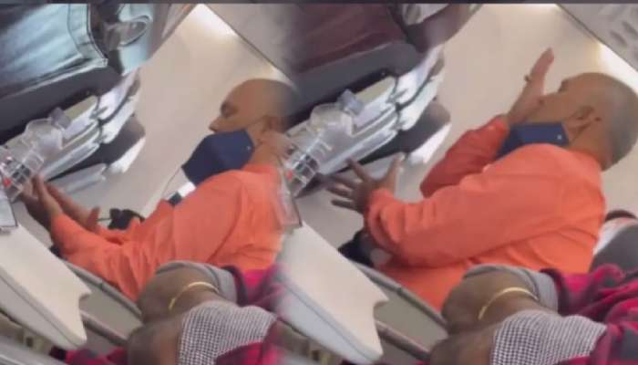 Video: याला म्हणतात तलफ! विमानातच 'मळ पाचची'; तंबाखू खाल्ल्यानंतर प्रवाशाने लगेच...