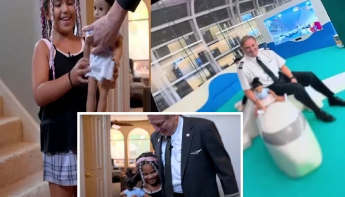 Video : विमानात 9 वर्षांची चिमुकली विसरली तिची प्रिय बाहुली! 5,880 प्रवास करून पायलटने...