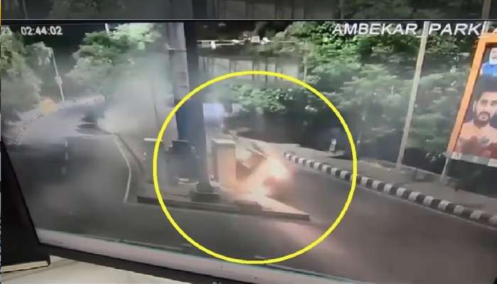 स्वत:च्या बर्थडे पार्टीवरुन घरी येताना कार अपघात, 23 वर्षीय तरुणाचा मृत्यू; पाहा CCTV फुटेज
