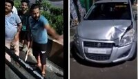 पालिकेच्या बसची कारला धडक, कारची अवस्था पाहून चालक संतापला, थेट तलवार काढली अन्...