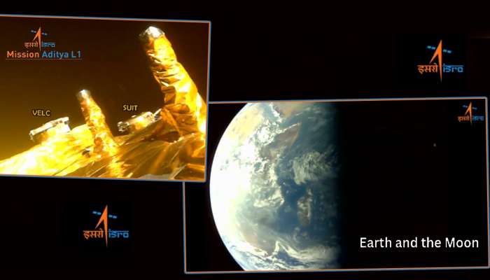 Aditya-L1 ने पाठवला Selfie! पृथ्वी अन् चंद्राचा फोटोही पाठवला; &#039;या&#039; फोटोत चंद्र शोधून दाखवा