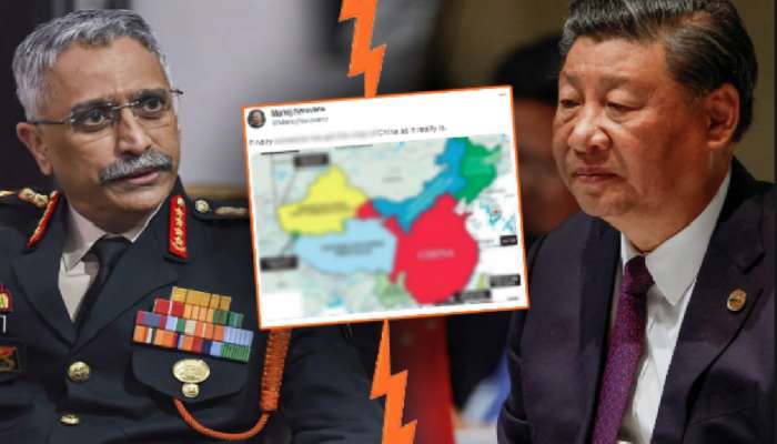 माजी लष्करप्रमुख नरवणेंनी शेअर केला 'चीनचा खरा नकाशा'; म्हणाले, 'अखेर कोणाला तरी...'