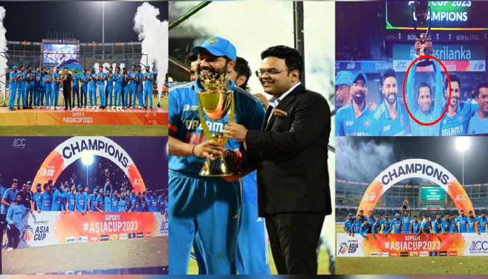 टीम इंडियासोबत सेलिब्रेशन करणारा तो मिस्ट्रीमॅन कोण, रोहितने सरळ त्याच्याच हाती का दिली ट्रॉफी?