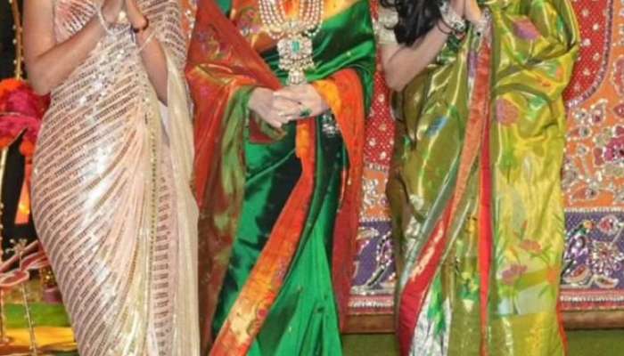 neeta ambani and shokla mehta wears similar saree at ganpati festival 2023 