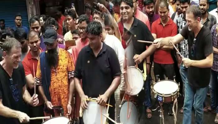 नाद खुळा Video: गणरायासमोर जगप्रसिद्ध ड्रमरची पुणेकर ढोल-ताशा पथकाबरोबर जुगलंबदी; एकदा पाहाच