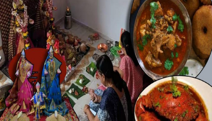 गौराईंचा आज पाहुणचार!...म्हणून गौराईसाठी दाखवला जातो मांसाहाराचा नैवेद्य, नेमकं कारण घ्या जाणून!