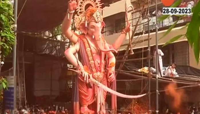 Mumbai Flower Shower On Ganesh Galli Ganpati On Visarjan Day