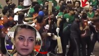 LIVE सामन्यात 'दंगल', कुणी बॅट उगारली कुणी स्टंप, हिरॉईनी ढसाढसा रडल्या; पाहा Video