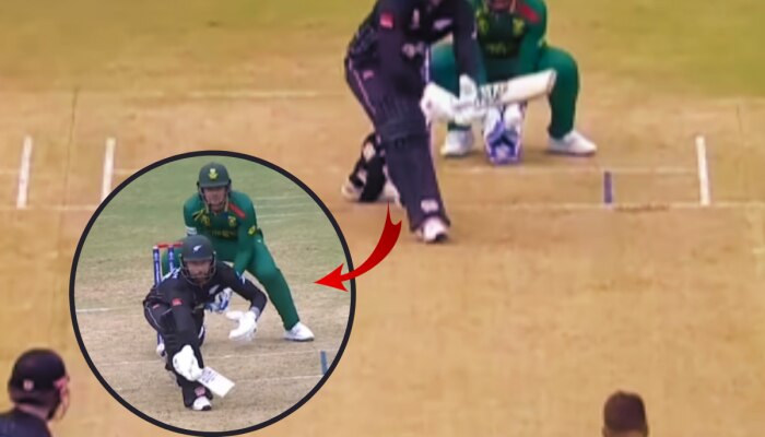 NZ vs SA : क्रिकेटच्या सामन्यात नवा &#039;बॅडमिंटन शॉट&#039;, Devon Conway चा हिट पाहून डिव्हिलियर्सला विसराल; पाहा Video