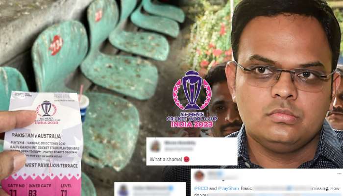 World Cup सामन्यात स्टेडियममध्ये पक्ष्यांनी घाण केलेल्या सीट्स! जय शाहांवर संतापून चाहते म्हणाले, 'ही का...'