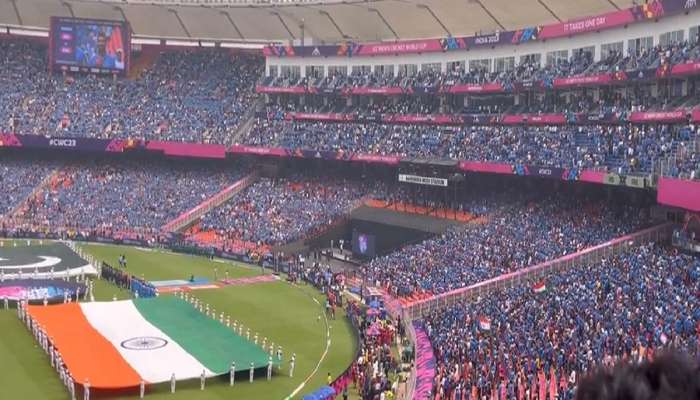 Ind vs Pak: नरेंद्र मोदी स्टेडिअममध्ये 1 लाख लोकांनी एकत्र गायलं राष्ट्रगीत; अंगावर काटा आणणारा व्हिडीओ
