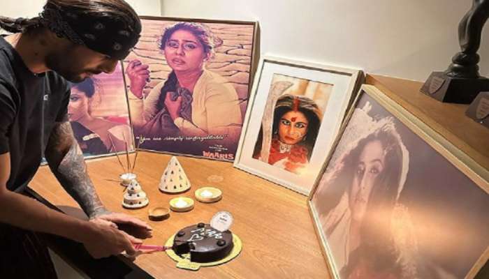 आईच्या फोटोसमोर केक कापताना प्रतीक बब्बर भावूक; पण फोटोत टॅग केलेली 'ती' अभिनेत्री कोण?