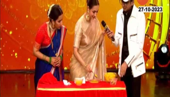 Zee Marathi Awards Malaika Arora making Ladoo