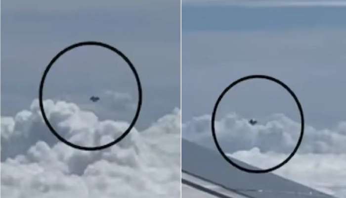 Viral Video : 35 हजार फूट उंचीवर उडत होते विमान; प्रवाशाला खिडकीतून दिसले एलियन 