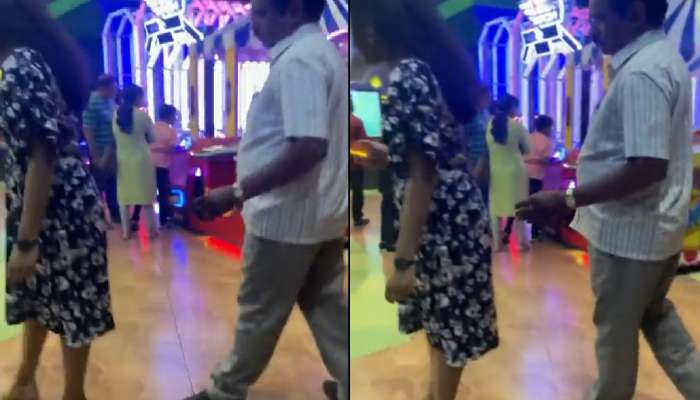 VIDEO: संतापजनक! मॉलमध्ये वृद्ध व्यक्तीचा तरुणीला चुकीच्या पद्धतीने स्पर्श
