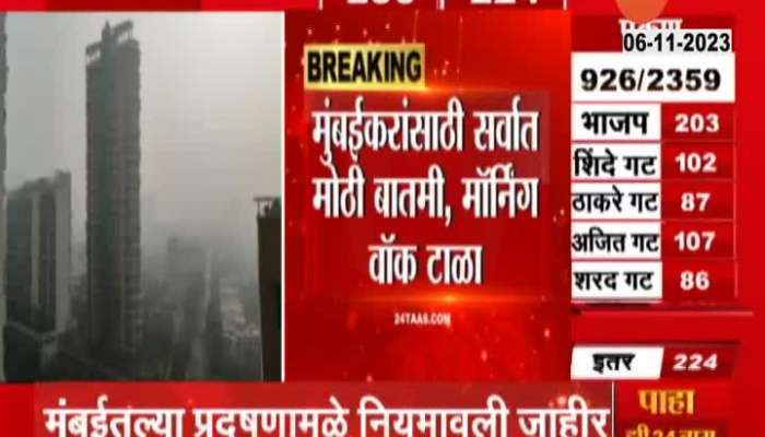 Mumbai Health Department Alert For Diwali Rising Air Pollution