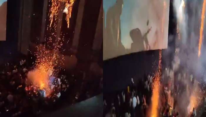 VIDEO: सलमान खानच्या एन्ट्रीला चाहत्यांनी चित्रपटगृहात फोडले फटाके, प्रेक्षकांचा जीव धोक्यात