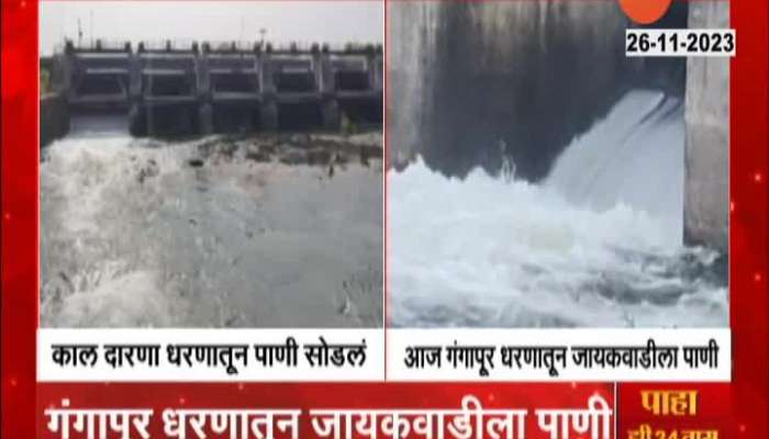 Water Release To Jayakwadi Dam From Gangapur Dam Of Nashik