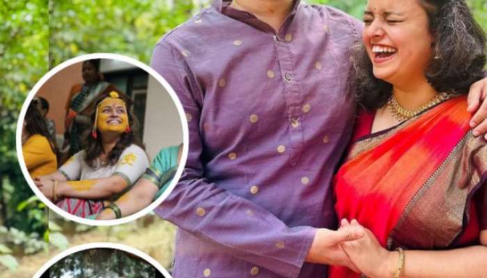 Marathi Couple, Mugdha Vaishampayan, Prathamesh Laghate, SaReGaMaPa Lil Champs, Prathamesh Laghate Mugdha Vaishampayan, Prathamesh Laghate Mugdha Vaishampayan haldi photos, 