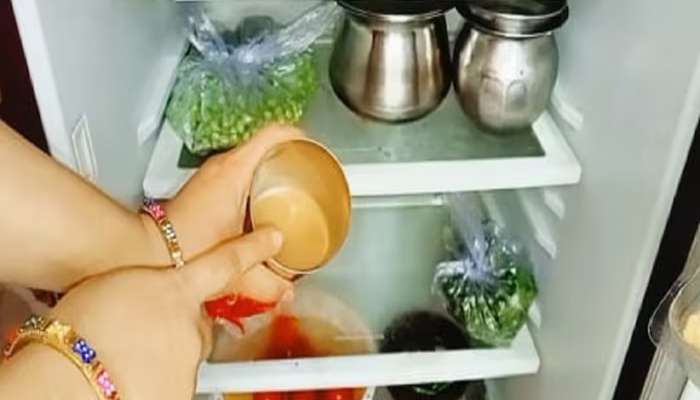 Kitchen Jugaad Video : तुम्ही फ्रीजमध्ये कधी चहा ओतलाय? परिणाम पाहाल तर थक्क व्हाल