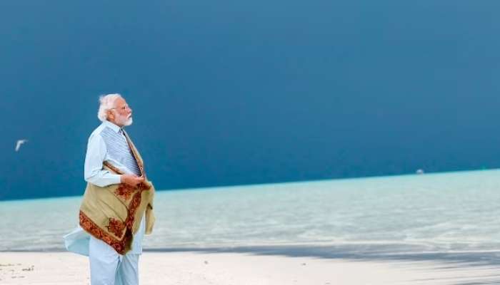 PM Modi Snorkelling in Lakshadweep