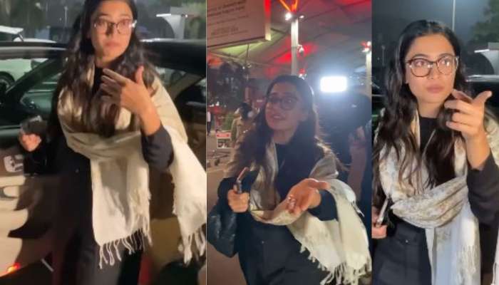 Video : गलतीसे मिस्टेक! एअरपोर्टवर रश्मिका चुकून दुसऱ्यांच्याच कारमध्ये बसली आणि... 