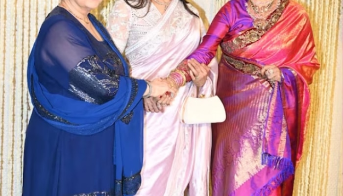 Rekha Pink Banarasi Beautiful Look at Ira Nupur Reception goes viral on social Media 