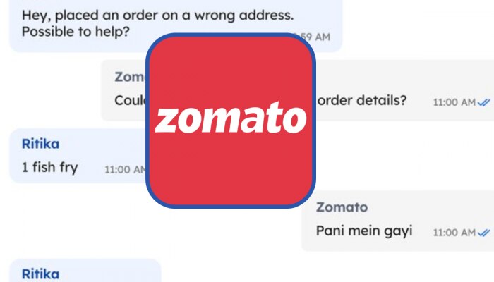 &#039;एक फिश फ्राय- पाण्यात गेला, छपाक&#039;- झोमॅटो आणि कस्टमरधला मजेशीर स्क्रीनशॉट व्हायरल