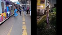 रिल्स बनवण्यासाठी धावत्या लोकलच्या बाजूला उभी राहिली अन्.... व्हिडीओ व्हायरल 