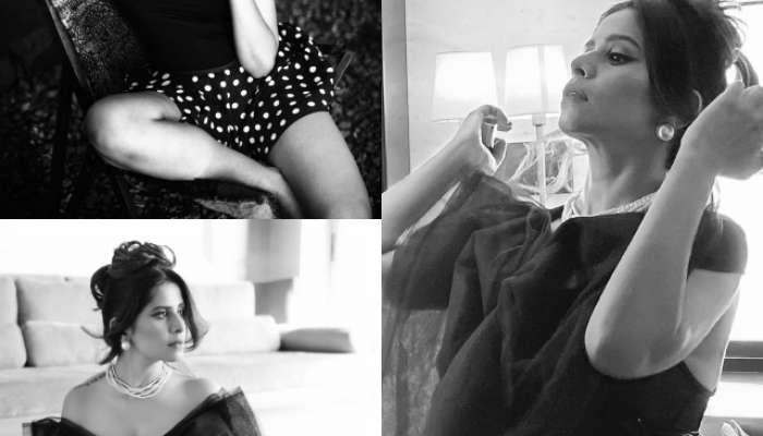 Marathi Actress Sai Tamhankar Share Black And White Photoshoot Photos 