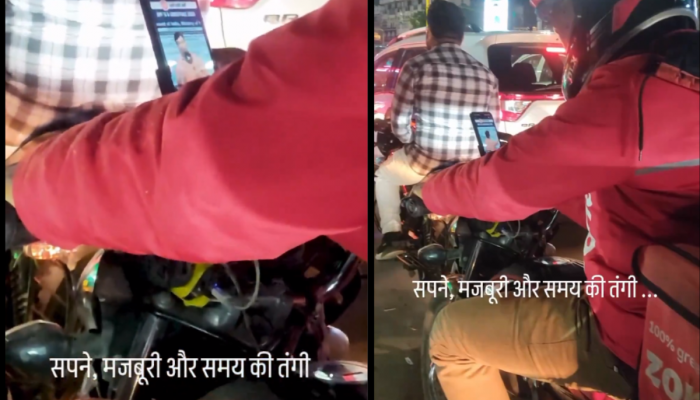 अधुरं स्वप्न, परिस्थिती आणि वेळेची कमी! 'झोमॅटो बॉय' ट्रॅफिकमध्ये करतोय यूपीएससी परीक्षेची तयारी