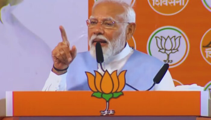 PM Modi In Ramtek : &#039;काठी मारल्याने पाणी दुभंगत नाही, सनातन धर्मावर...&#039;, मोदींची काँग्रेसवर सडकून टीका