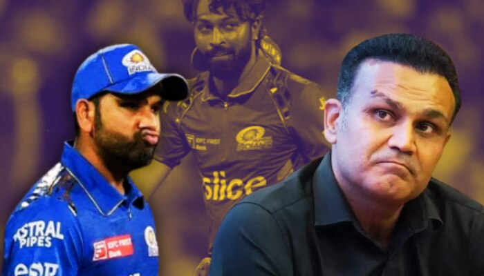 IPL 2024 : ट्रोलिंग नाही तर हार्दिकवर &#039;या&#039; गोष्टीचं प्रेशर, रोहितची चूक दाखवत सेहवागने केली पांड्याची पाठराखण