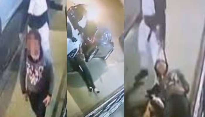 रस्त्यावर महिलेच्या गळ्यात पट्टा टाकला आणि... 1 मिनिट 26 सेकंदाच्या व्हिडिओत राक्षसी कृत्य कैद