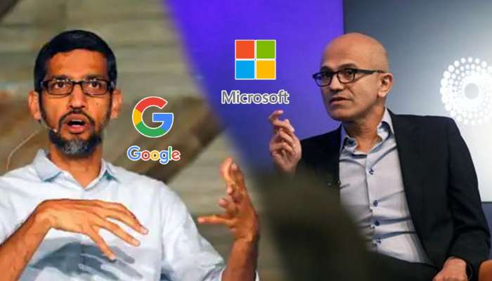 Pichai vs Nadella: दिग्गजांमध्ये जुंपली! नाडेला म्हणाले, 'आमच्या तालावर नाचणार'; पिचाईंनी दिलं उत्तर
