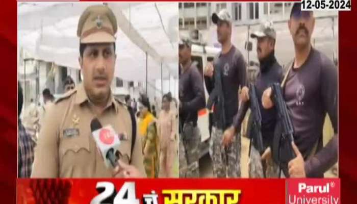 jalgaon Strong Police Presence At Poling Station